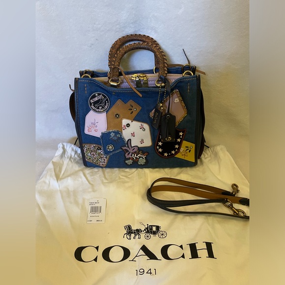 Coach Handbags - Rogue With Patchwork And Snakeskin Handles